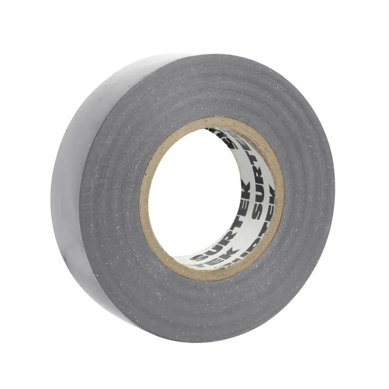 Cinta para aislar color Gris de 19 mm x 18 metros / Fabricada en PVC / Adhesivo acrílico.
