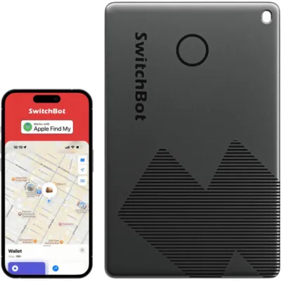 Localizador de Billetera / Compatible Apple Find My / Bluetooth BLE / NFC 13.56 MHz / IP67 / Batería 540 mAh / 3 Años Autonomía / 85 x 54 x 2.5 mm (3.3 x 2.1 x 0.1 in)