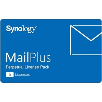 Paquete de Licencias Synology MailPlus | 5 Cuentas de Correo Electrónico Activas | Licencias Permanentes | Compatible con Soluciones High-Availability | Migración a Otro Synology NAS.