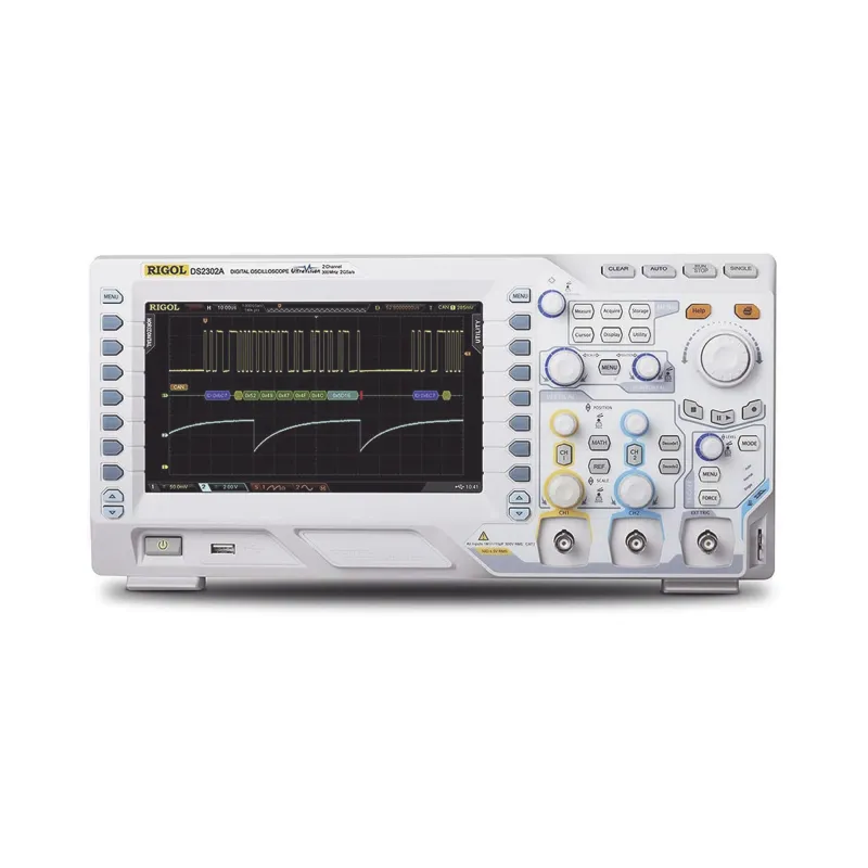 Osciloscopio Digital RIGOL de 2 Canales Análogos, 300 MHz de Ancho de Banda Análoga, Vel. de Muestreo-Tiempo Real de 2 GS/s, Base de Tiempo (min.) de 1 ns/div.