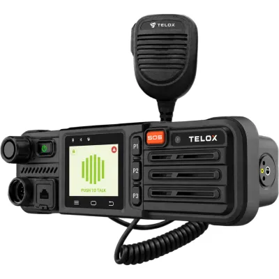 Kit Terminal Vehicular TELOX M3 PoC LTE con Licencia TASSTA SMART 12 meses / SIM YOBI 1GB incluida / Android 12 / Pantalla Táctil 2.0" / Altavoz 5W / IP54 / GPS