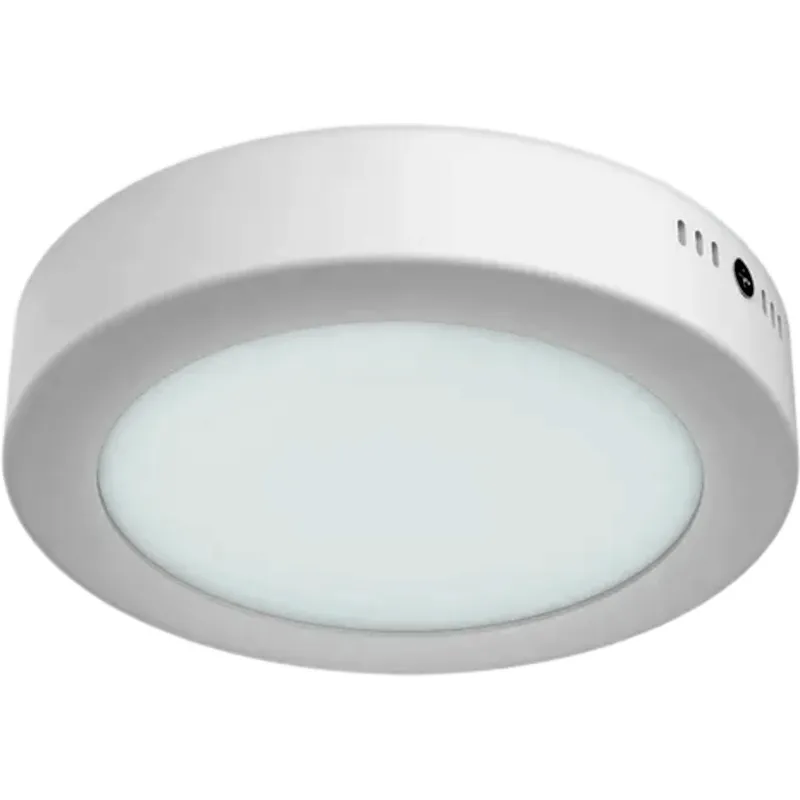 Plafón LED 12 W / Diámetro de 160 mm (6.3 in) / 800 lm / Luz de día 6500 K / Aluminio / Ángulo 100° / IRC 80 / 15,000 h / NOM-003