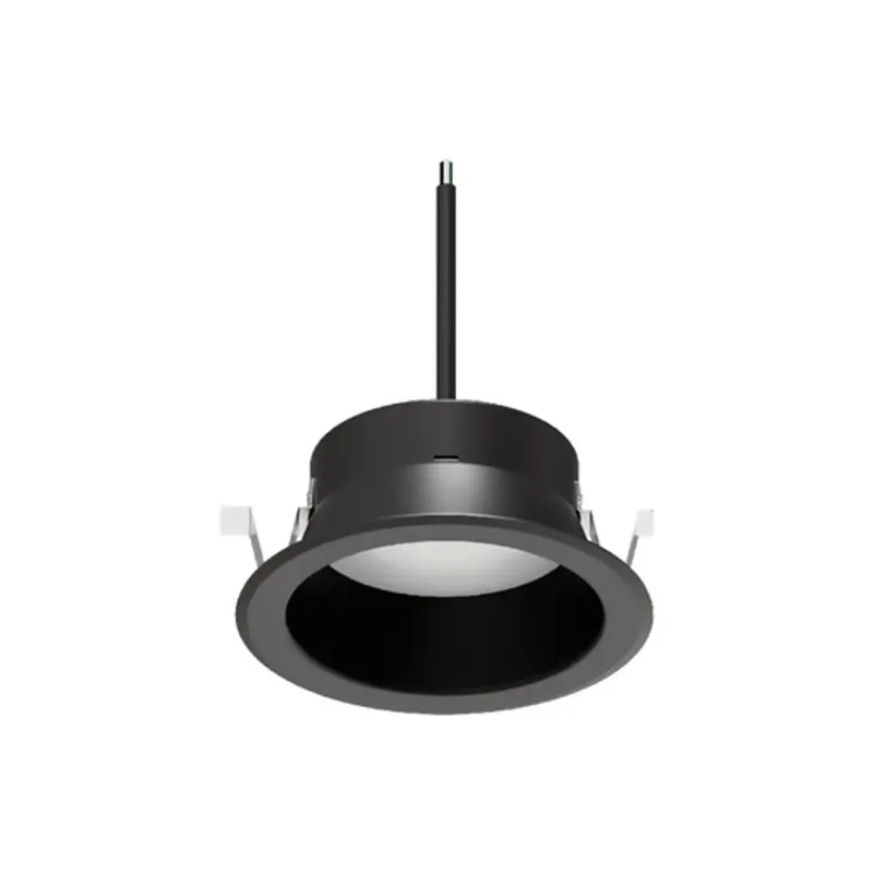 Luminario LED Empotrado Techo KAMUY / 20 W / 1440 lm / 3000 K Luz Cálida Brillante / 100-277 V / IP20 / Carcasa Plástico Negro / No Atenuable / 25,000 h / Garantía 5 Años