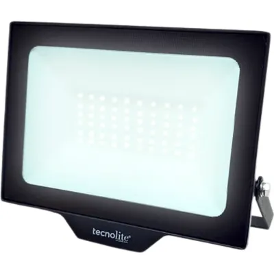 Reflector LED de Sobreponer Exterior 50 W / 4 500 lm / 6 500 K Luz de Día / IP66 IK07 / Aluminio Negro / Ángulo 120° / IRC 70 / 25 000 h / NOM