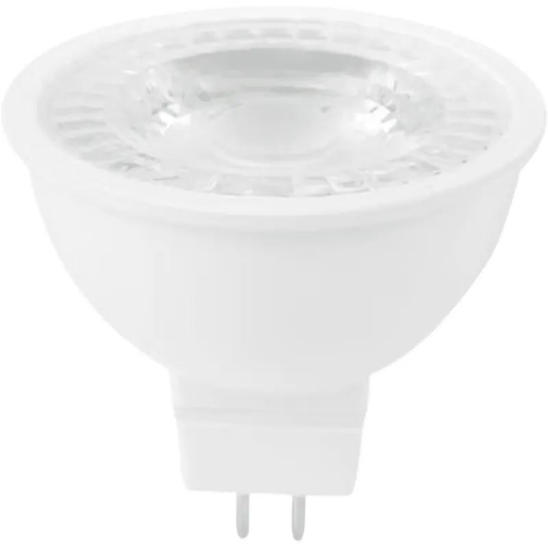 Lámpara LED MR16 / 6 W / 550 lm / Luz de Día 6500 K / IRC 80 / Base GX5.3 / 100-240 V / No Atenuable / Vida 15000 h / Garantía 5 Años / Certificación NOM-030