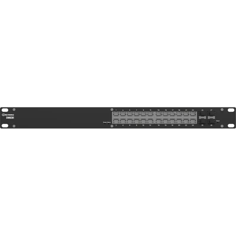Switch Administrado L2+, 24 Puertos Gigabit Ethernet, 4 Puertos SFP, Ancho de Banda 56 Gbps, IP30, Rack Mount, PROFINET Opcional, TSWOS