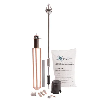 Kit Pararrayo con Punta de Aluminio con Avance de Cebado de 60 m. y Accesorios de Instalación en Torre.