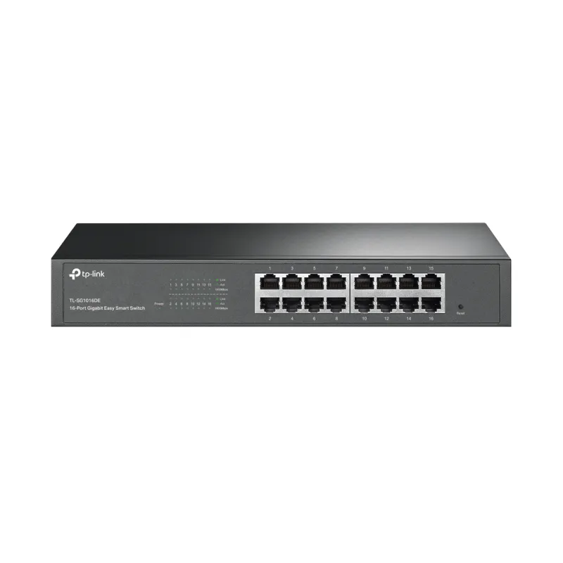 Switch Escritorio Easy Smart de 16 puertos 10/100/1000 Mbps / IGMP para Vigilancia / Calidad en el Servicio (QoS) / Gestión GUI