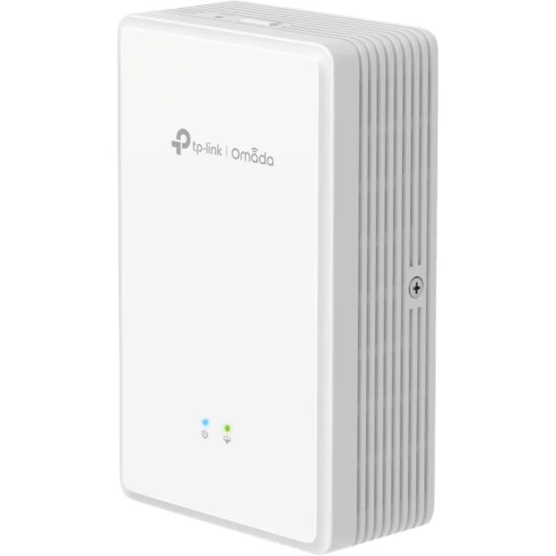 Punto de Acceso GPON de Pared / AX1800 Wi-Fi 6 / 1.8 Gbps / 2 Puertos Gigabit con PoE de Salida / FXS VoIP / Gestión Cloud Omada / Mesh y Roaming