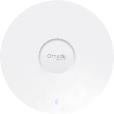 Access Point Techo Wi-Fi 6 AX5400 / 6-Stream Dual-Band / 4804 Mbps 5 GHz + 574 Mbps 2.4 GHz / Puerto 2.5G PoE+ / 160 MHz MU-MIMO OFDMA 1024-QAM / Montaje Techo-Pared / Omada SDN