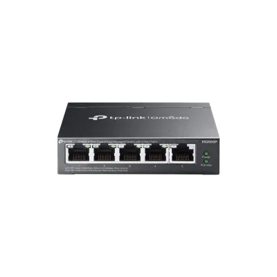 Switch Gestionado 5 Puertos Gigabit / 4 Puertos PoE+ 802.3at/af / 65W Power Budget / Gestión Cloud Omada SDN / Sin Ventiladores / QoS / VLAN