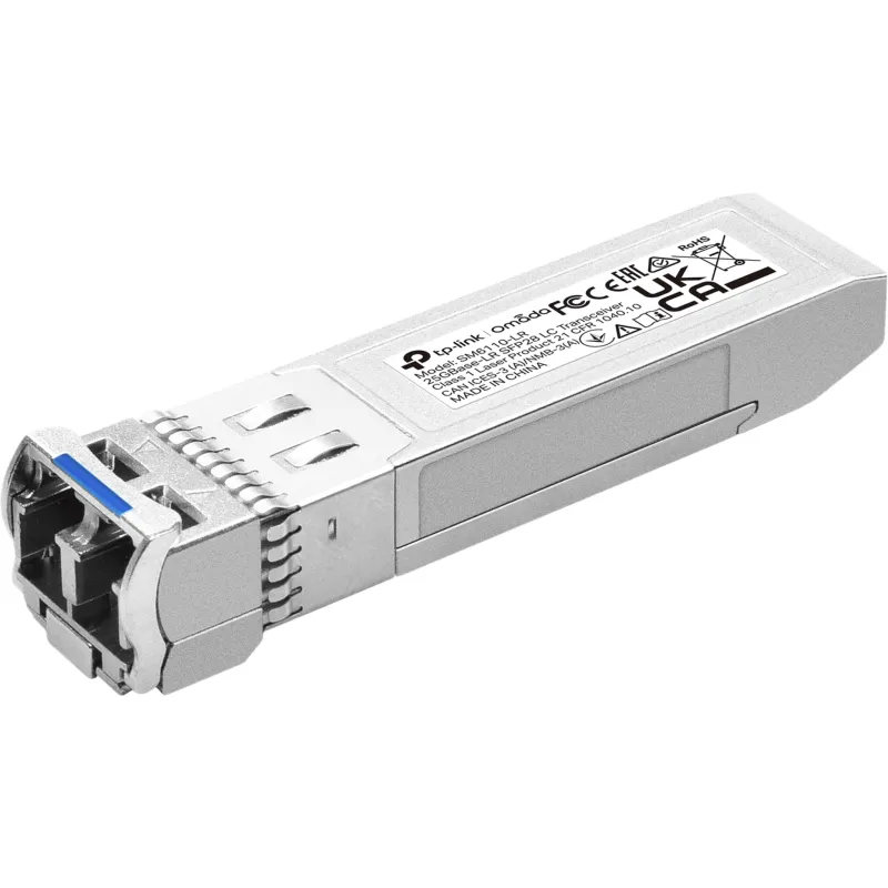 Transceptor Omada SFP28 / 25GBASE-LR / 1310 nm / Monomodo / LC Dúplex / 10 km / DDM / Hot-Swappable / Bajo Consumo 1.2 W / Compatible MSA