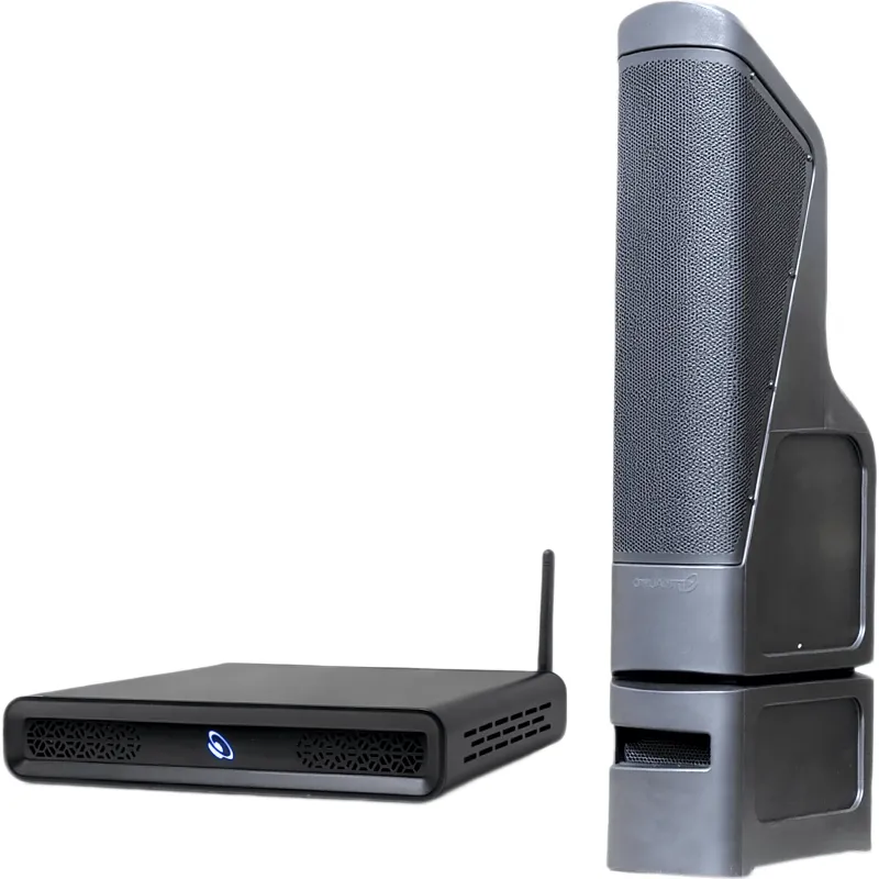 Kit TruAudio | Amplificador D2T 2 Canales 100W | Torre Line Array Exterior TT10 200W RMS | HDMI eARC + Bluetooth 5.3 | IP56