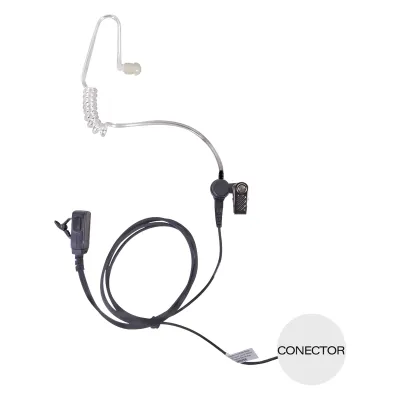 Micrófono - audífono de tubo acústico transparente de grado médico con conector de 3.5mm para KENWOOD Y ABELL