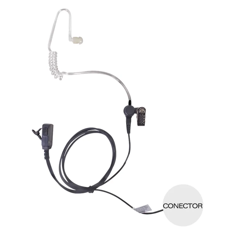 Micrófono - audífono de tubo acústico transparente de grado médico con conector de 3.5mm para KENWOOD Y ABELL