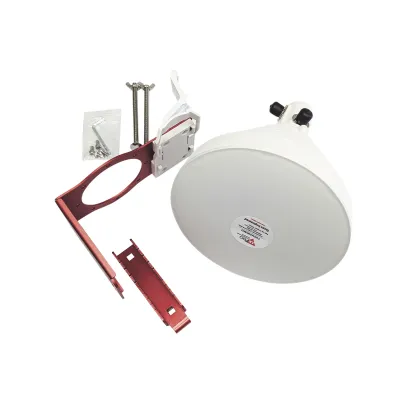 Antena Sectorial Simétrica de 30 °, 19 dBi, 4.9-6.5 GHz, Ideal para ambientes de alto ruido, Tipo de conector N-Hembra, con montaje incluido
