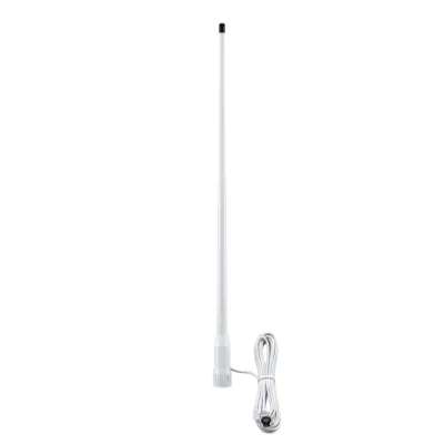 Antena Marina VHF / Fibra de Vidrio / 3.5 dBi / 50 W / Cable RG58 4.5 m (14.8 ft) / PL-259 / Bajo Perfil