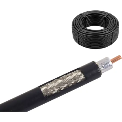 Rollo de 50 de Metros de Cable Coaxial RG-8/X LMR240 de Baja Pérdida, 50 Ohms