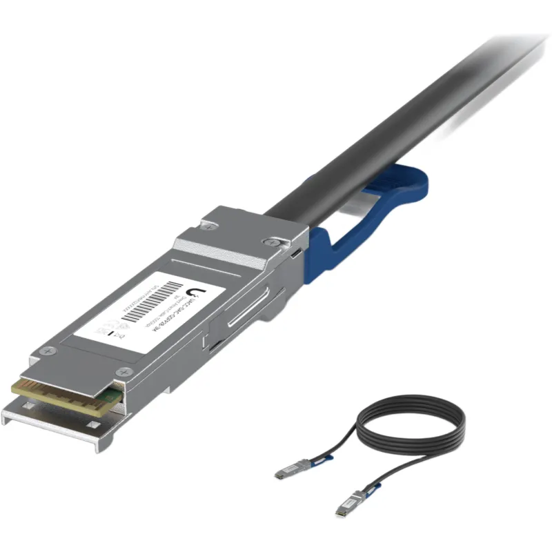 Cable de Conexión Directa DAC de 3 metros QSFP28 100/40 Gbps, Ideal para Switches UniFi