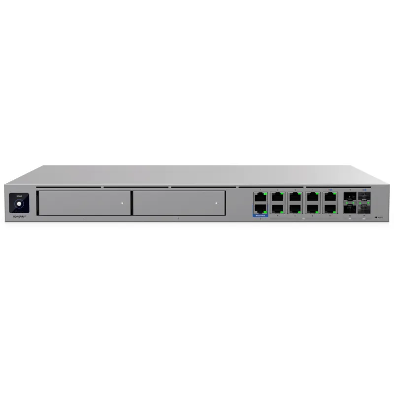 UniFi Dream Machine Beast – Cloud Gateway Empresarial con IDS/IPS 25 Gbps, 750+ Dispositivos, 7,500 Clientes, 2 Bahías NVR 3.5", WAN 25G SFP28 y 8 Puertos 10GbE