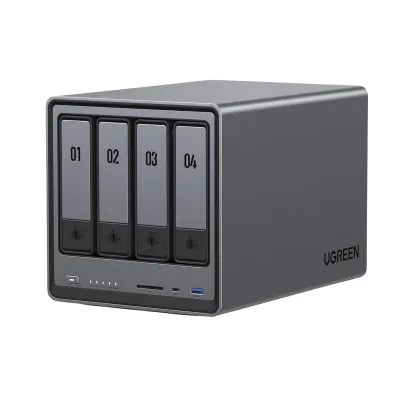 NASync DXP4800 | SO UGOS Pro | Intel N100 12th Gen Intel® Quad Core™ | 4-Bahias (SATA) hasta 96TB | 2* M.2 SSD hasta 16TB| 8GB DDR5 (Exp. a 16GB) | 2.5Gb Dual Ethernet | HDMI 4K | 2* USB2.0 | 1*USB 3.2Gen | 1* USB 3.2Gen2 | 1*USB-C 3.2Gen2 | SD