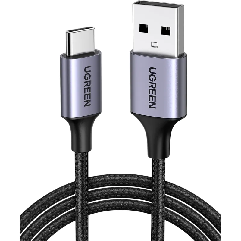 Cable USB-A a USB-C / 3A / 18W / USB 2.0 480 Mbps / Nylon Trenzado / 3 m (10 ft)