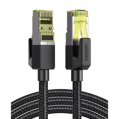 Cable Ethernet Cat7 CLASS F/FTP Redondo con Malla de Nylon 2 Metros (6.56 Pies)