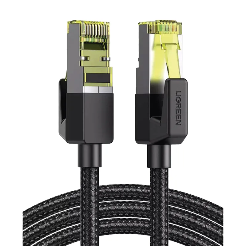 Cable Ethernet Cat7 CLASS F/FTP Redondo con Malla de Nylon 2 Metros (6.56 Pies)