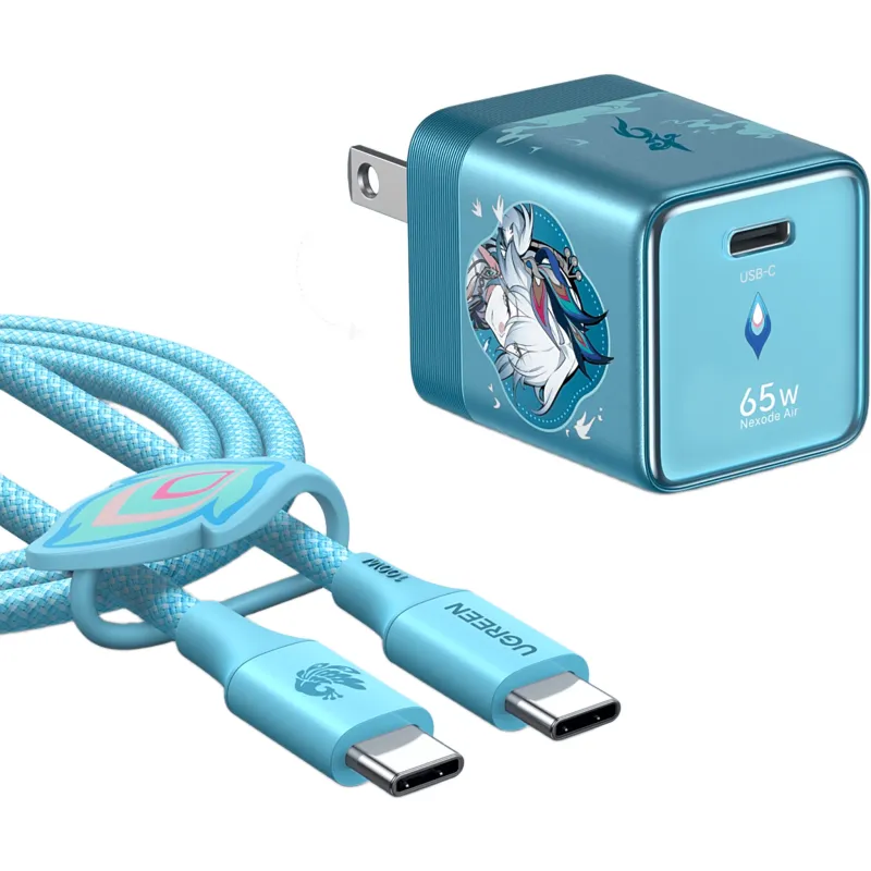 Cargador USB-C GaN 65W / Nexode Air / Edición Honkai: Star Rail / Ultracompacto 31 x 33 x 40.4 mm (1.22 x 1.30 x 1.59 in) / Enchufe Plegable / Thermal Guard / 8 Protecciones
