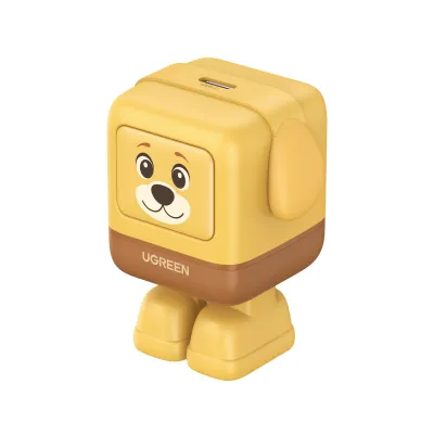 Cargador UNO Animal Puppy 30W GaN / Diseño Canino / USB-C / Compacto 34x34.9x44.4 mm (1.34x1.37x1.75 in) / Multi-Voltaje 5V-20V / Protección Avanzada
