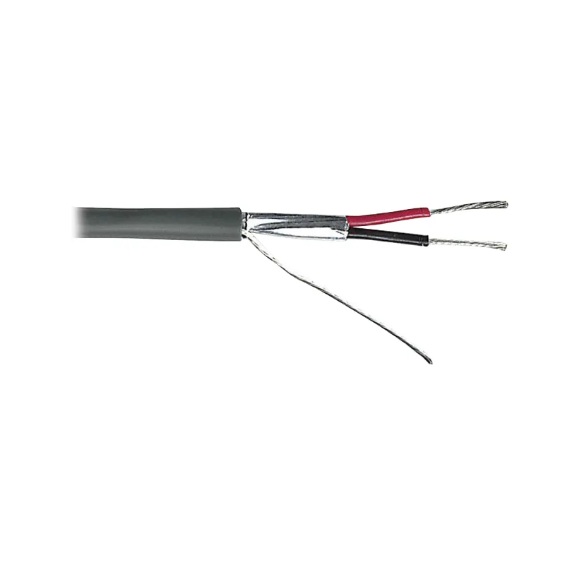 Bobina de 305 m (1000 ft) / Cable para Alarma 2x18 AWG / Blindado / Riser / Gris