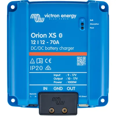 Orion XS 12/12-70 A / Cargador de Baterías CC-CC / 70 A 12 V / IP20 / Compatibilidad Alternador Inteligente / Para Bancos de Baterías de 700 Ah