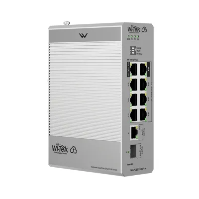 Switch Industrial PoE / 8 Puertos Gigabit PoE / 110W-270W Budget / SFP / DIN-Rail / -30°C a 65°C / Fanless