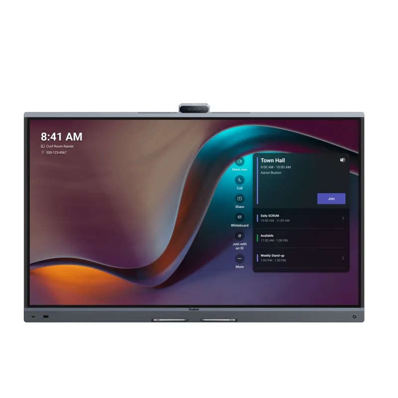 Yealink MeetingBoard 86 Pro Pantalla Interactiva 4K UHD de 86" con IA, Triple Cámara de 50 MP, Compatible con Microsoft Teams Rooms y Zoom Rooms
