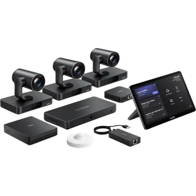 Sistema de Videoconferencia Yealink MVC-S98-C5U-004 para Microsoft Teams Rooms en Salas Extra Grandes con 3 Cámaras Inteligentes SmartVision 80 y Seguimiento por IA
