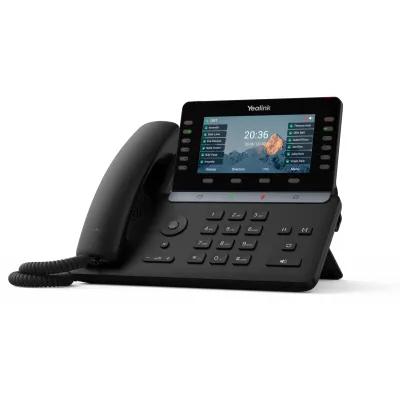 Teléfono IP Empresarial Yealink SIP-T85W Prime Business con Pantalla Ajustable de 5.5 Pulgadas, Audio HD Potenciado por IA y Conectividad WiFi 6 Bluetooth 5.0 para 16 Cuentas SIP