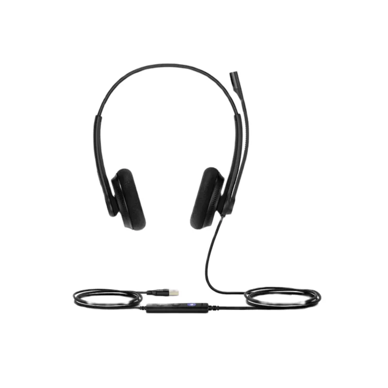 Diadema USB Yealink UH34 Lite Dual con Almohadillas Suaves y Certificación Microsoft Teams