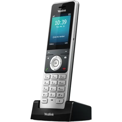 Teléfono Inalámbrico DECT Yealink W56H para Bases W70B W80 y W90 con Pantalla a Color Audio HD y Batería de 30 Horas