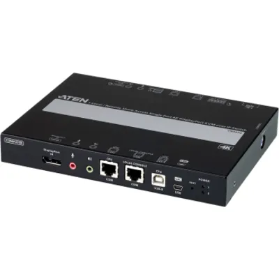 Conmutador KVM a través de IP | DisplayPort 4K | Puerto único con acceso compartido local/remoto