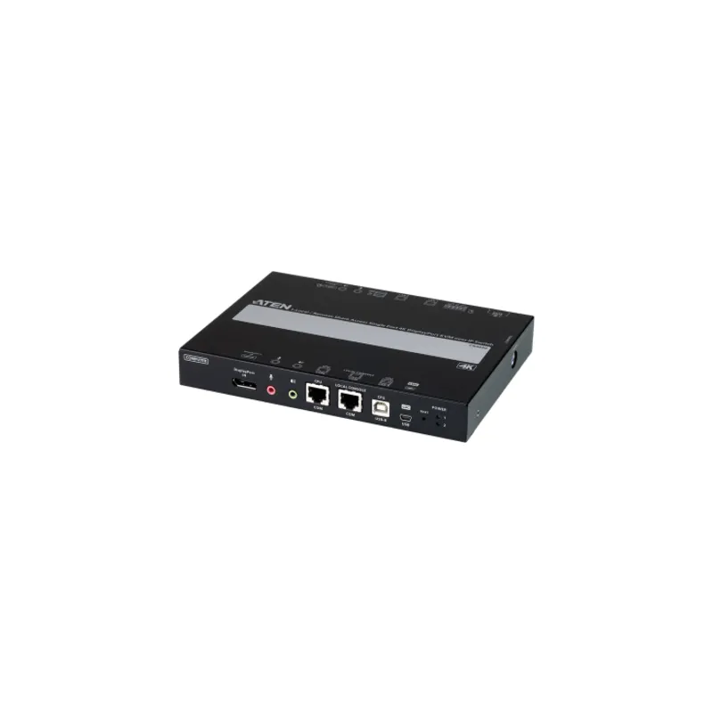 Conmutador KVM a través de IP | DisplayPort 4K | Puerto único con acceso compartido local/remoto