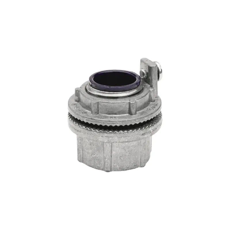Conector Meyers de Aluminio de 2" con tornillo de puesta a tierra, disponible para Áreas Peligrosas Clase 1 División 2 de acuerdo con NEC 501.10, NEMA 3, 3R,4, 12.