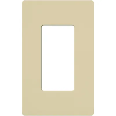 Placa de pared 1 espacio, línea Claro, color marfil, para atenuadores, switches y controles Pico
