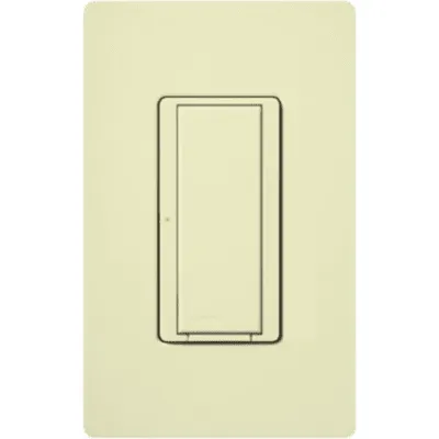 Switch de pared inalámbrico on/off de doble voltaje 120/277 V para iluminación o motores, sin cable neutro, sistema RadioRA 2