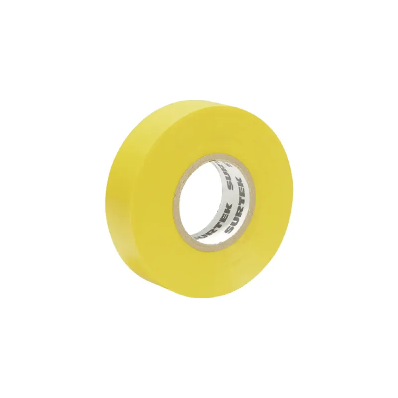 Cinta para aislar color Amarilla de 19 mm x 18 metros / Fabricada en PVC / Adhesivo acrílico.