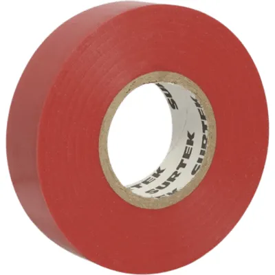Cinta para aislar color Rojo de 19 mm x 18 metros / FabriTitulo:*cada en PVC / Adhesivo acrílico.