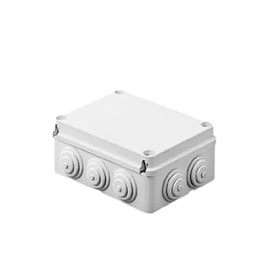 Caja Estanca de PVC Para Derivación y Conexión, 12 Entradas, Tapa Atornillada, 300x220x120 mm (Área interna), Uso Exterior IP55, Material que no Propaga el Fuego y Libre de Hálogenos