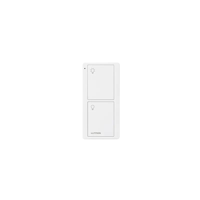 Control remoto inalámbrico Pico de 2 botones para encender y apagar luces, usable como control de mano o de pared, compatible con Caseta Wireless, RadioRA 2 y HomeWorks QS