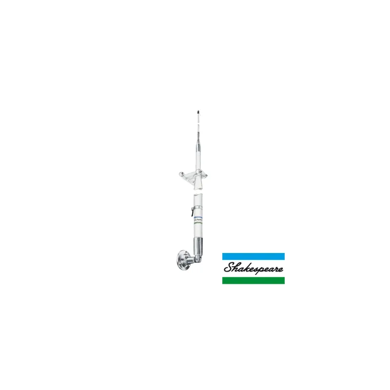 Antena Marina HF SHAKESPEARE 393 / Fibra de Vidrio / 2-30 MHz / 1 kW / 3 Secciones / 7 m (23 ft) Armada / Resonancia 10.8 MHz / Requiere Sintonizador