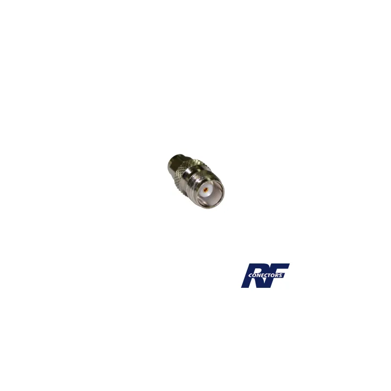 Adaptador en Línea de Conector TNC Hembra a SMA Macho, Níquel/ Oro/ Teflón..