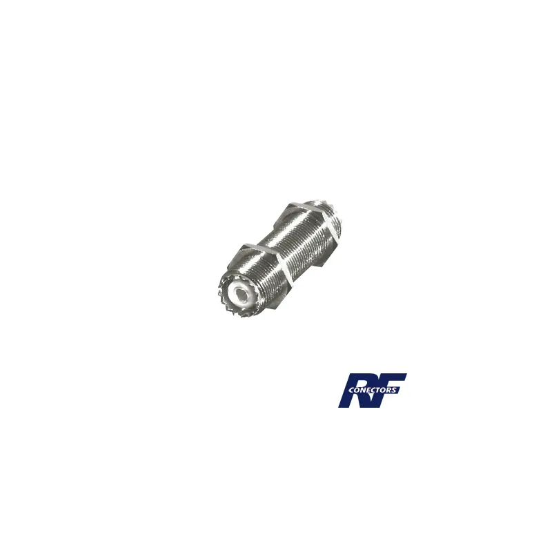 Adaptador Pasamuros de Doble UHF Hembra (SO-239), Montaje para Panel con Rosca Estándar.
